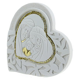 Heart-shaped favour with Holy Family 3x3 in