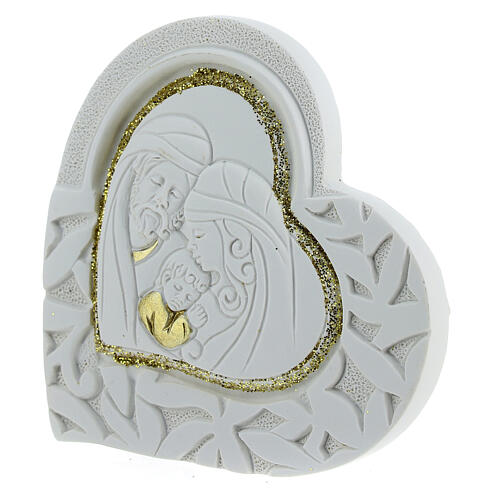 Heart-shaped favour with Holy Family 3x3 in 2