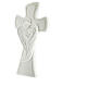 Cross with stylised angel, resin favour, 4x2 in s2