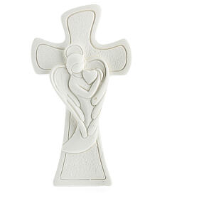 Bomboniera croce angelo stilizzato resina 10x5 cm