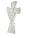 Lembrancinha cruz com anjo estilizado resina 10x5 cm s2