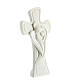 Lembrancinha cruz com anjo estilizado resina 10x5 cm s3