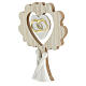 Wooden tree with lovers and rings, wedding favour, 5x4 in s2