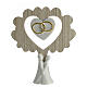 Árvore da vida com casal e alianças madeira e porcelana 18x15 cm s1