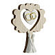 Wedding favor tree in love with porcelain wooden rings 18x15 cm s3