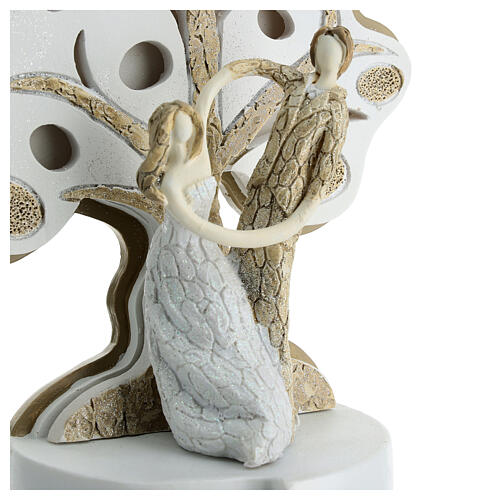 Wedding favour, illuminated Tree of Life with dancing lovers, 7x6 in 2