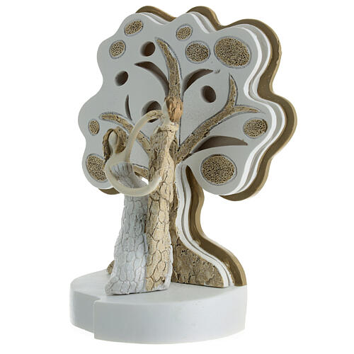 Wedding favour, illuminated Tree of Life with dancing lovers, 7x6 in 3