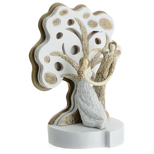 Wedding favour, illuminated Tree of Life with dancing lovers, 7x6 in 4