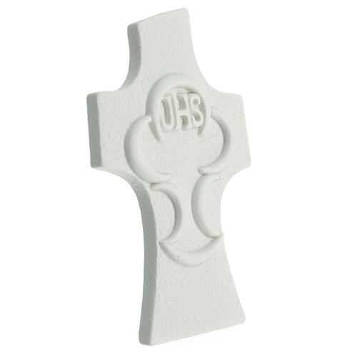 Standing cross with stylised chalice and JHS, 3.5x2.5 in 3