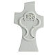 Pamiątka krzyż kielich JHS, biała, 9x6 cm s1