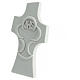 Pamiątka krzyż kielich JHS, biała, 9x6 cm s2