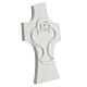 Pamiątka krzyż kielich JHS, biała, 9x6 cm s3