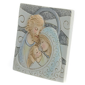 Resin tile with Holy Family, wedding favour, 3x3 in
