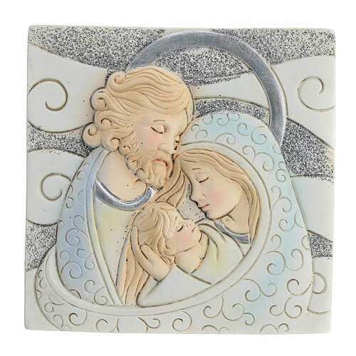 Resin tile with Holy Family, wedding favour, 3x3 in 1