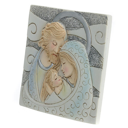 Resin tile with Holy Family, wedding favour, 3x3 in 2