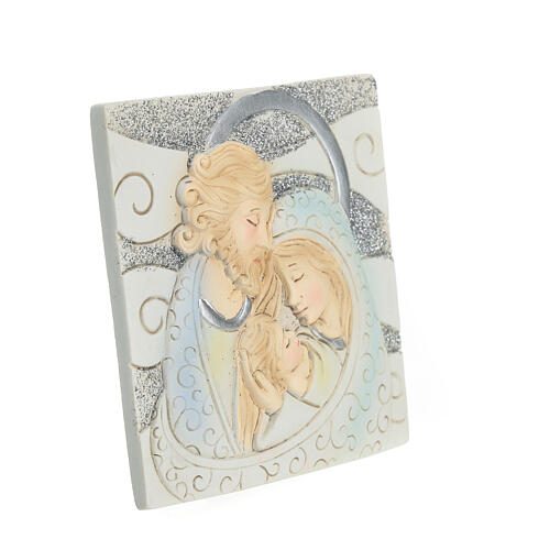 Resin tile with Holy Family, wedding favour, 3x3 in 3