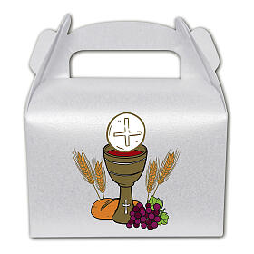 Set of 10 Holy Communion favours, modern boxes and cards