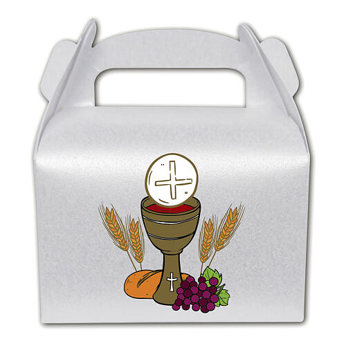 Set of 10 Holy Communion favours, modern boxes and cards 1