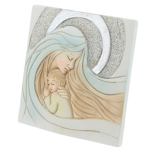 Baptism picture glitter resin 8x8 cm 2