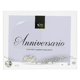 Portafoto in vetro per anniversario 25 anni 11x14 cm