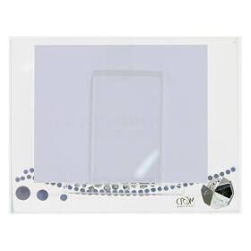 Glass photo frame, 3x4 in, 25th anniversary