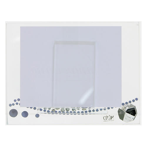 Glass photo frame, 3x4 in, 25th anniversary 2
