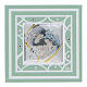 Green Holy Family square favor 7x7 cm s1