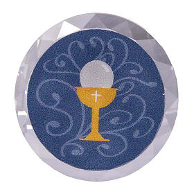 Remerciement Communion aimant bleu diam. 4 cm