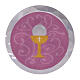 Lembrancinha cor-de-rosa Comunhão íman 4 cm diâmetro s1