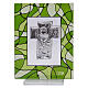 First Communion favour, green picture with Eucharistic symbols, 3x4 in s3