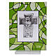 Quadretto comunione bomboniera 7,5x10 cm verde s3