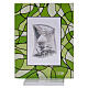 Confirmation favour, green picture with episcopal symbols, 3x4 in s3