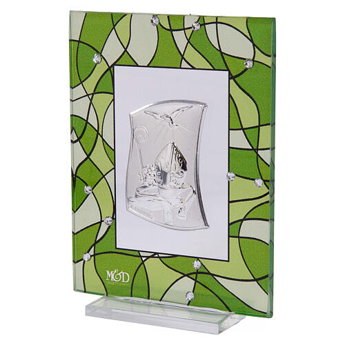 Green confirmation favor with box 7.5x10 cm 2