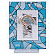 Aquamarine picture, Virgin with Child, Baptism favour, 3x4 in s1