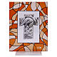 Quadretto Maria bomboniera battesimo 7,5x10 cm ambra s3