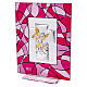 Quadro batismo lembrancinha anjo cor-de-rosa 14x11 cm s2