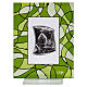Obrazek pamiątka bierzmowania, zielony, 14x11 cm, szkło i bilaminat s3