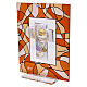 Quadro cor de âmbar lembrancinha Comunhão 14x11 cm vidro s2