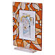 Quadretto bomboniera matrimonio 10x7,5 cm Sacra Famiglia ambra s2