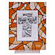 Quadretto bomboniera matrimonio 10x7,5 cm Sacra Famiglia ambra s3