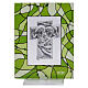 Quadretto bomboniera Sacra Famiglia verde 10x7,5 cm matrimonio s3