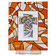 Quadro lembrancinha cor de âmbar 14x11 cm Sagrada Família casamento s1