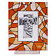 Quadro lembrancinha cor de âmbar 14x11 cm Sagrada Família casamento s3