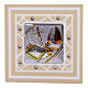 Ivory-coloured Confirmation favour, glass picture, 3x3 in s1