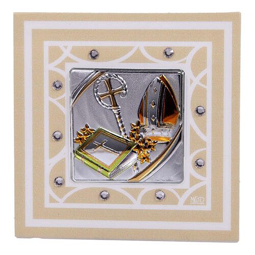 Ivory confirmation favor with box 7x7 cm 1