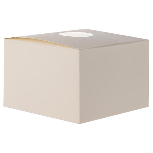 Ivory confirmation favor with box 7x7 cm 3