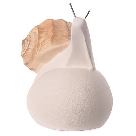 Stilisierte Schnecke mit farbigem Gehäuse aus feuerfestem Ton Centro Ave H 12 cm