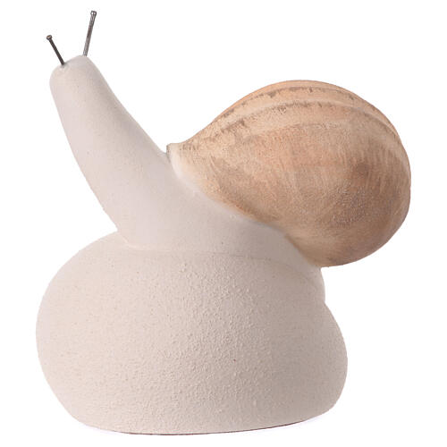 Stylised coloured snail in refractory clay, Centro Ave, h 5 in 3