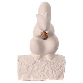 Écureuil stylisé avec gland argile réfractaire Centre Ave h 13 cm