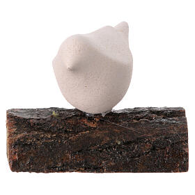 Bird on trunk natural color fireclay Centro Ave h 7 cm
